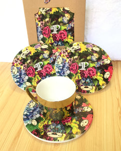 IIP Floral Coffee Cup Set